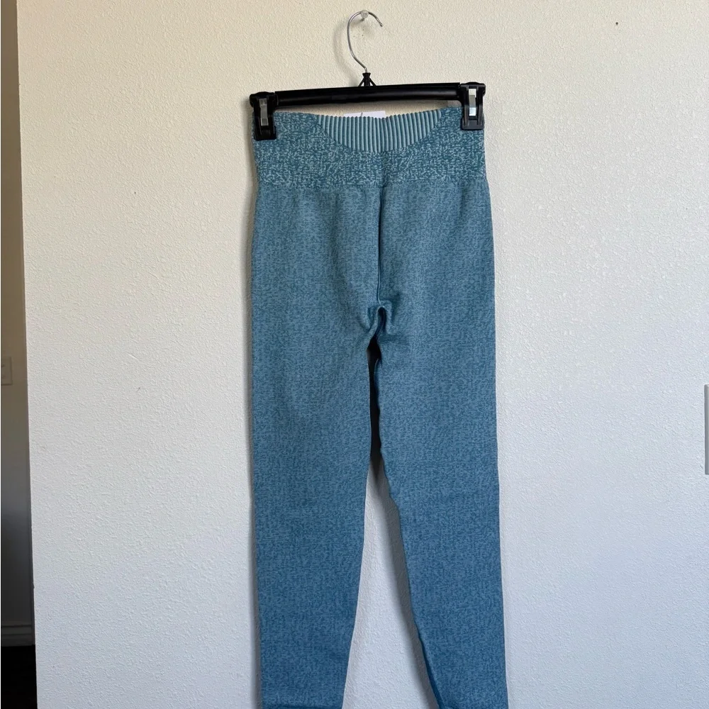 Gymshark Marl Seamless Teal Women's Leggings new size small - Picture 3 of 5